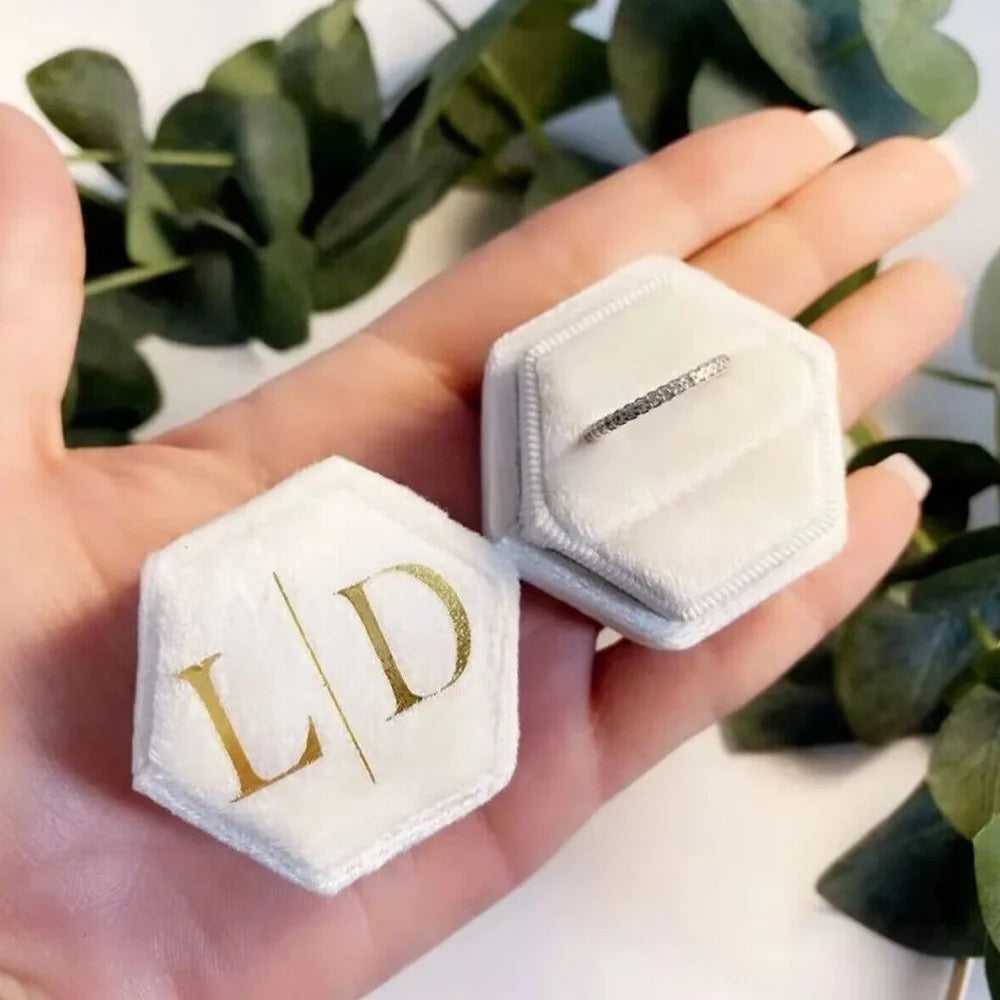 Boîte velours blanc