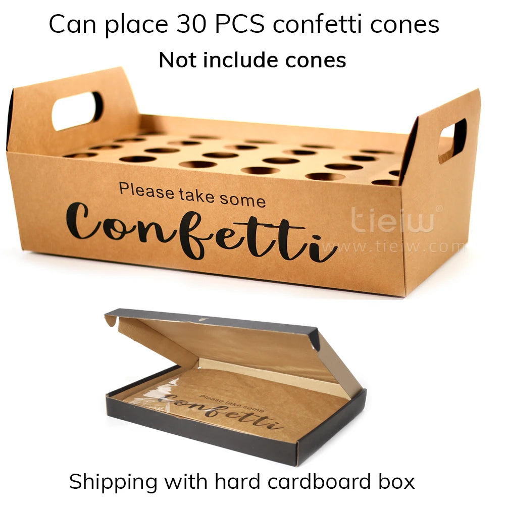 Support cônes à confettis mariage