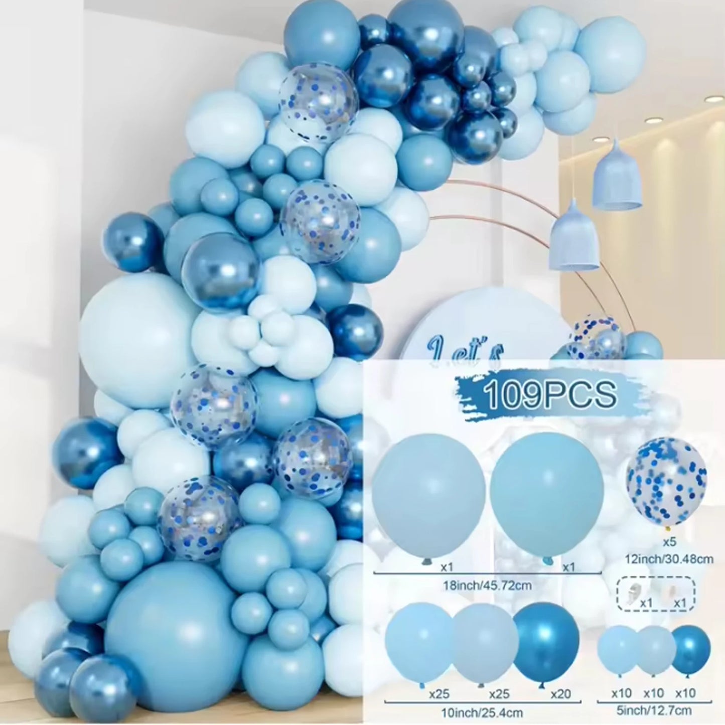 Kit Arche Ballon Mariage Bleu