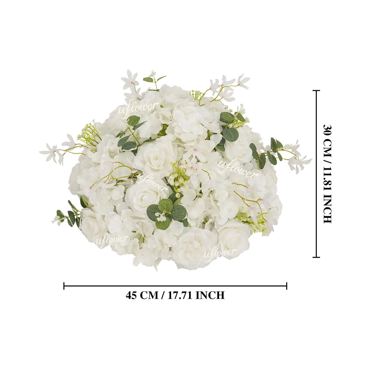 Demi-Boule de Roses Artificielles Mariage — vue 12