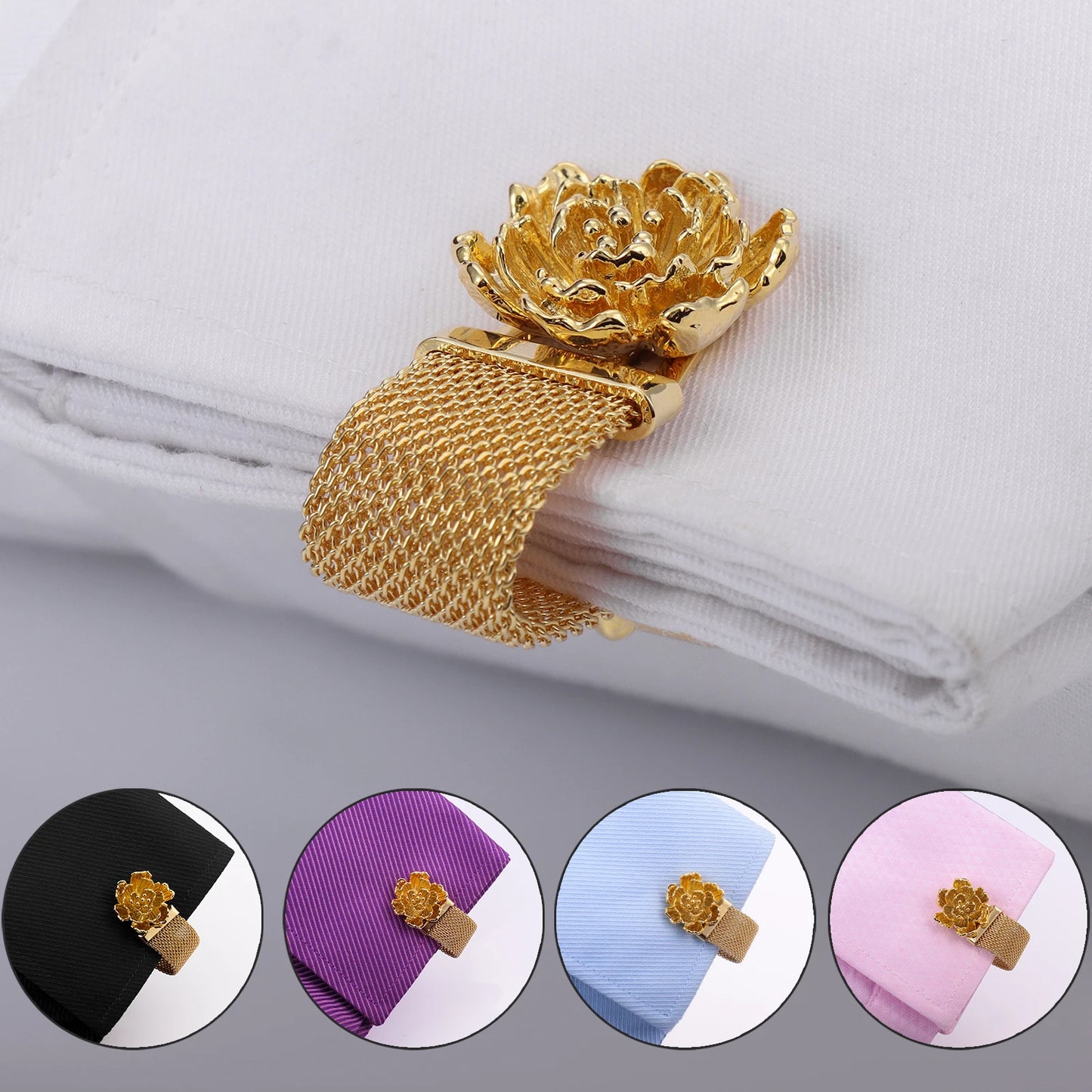 Bouton de manchette fleur