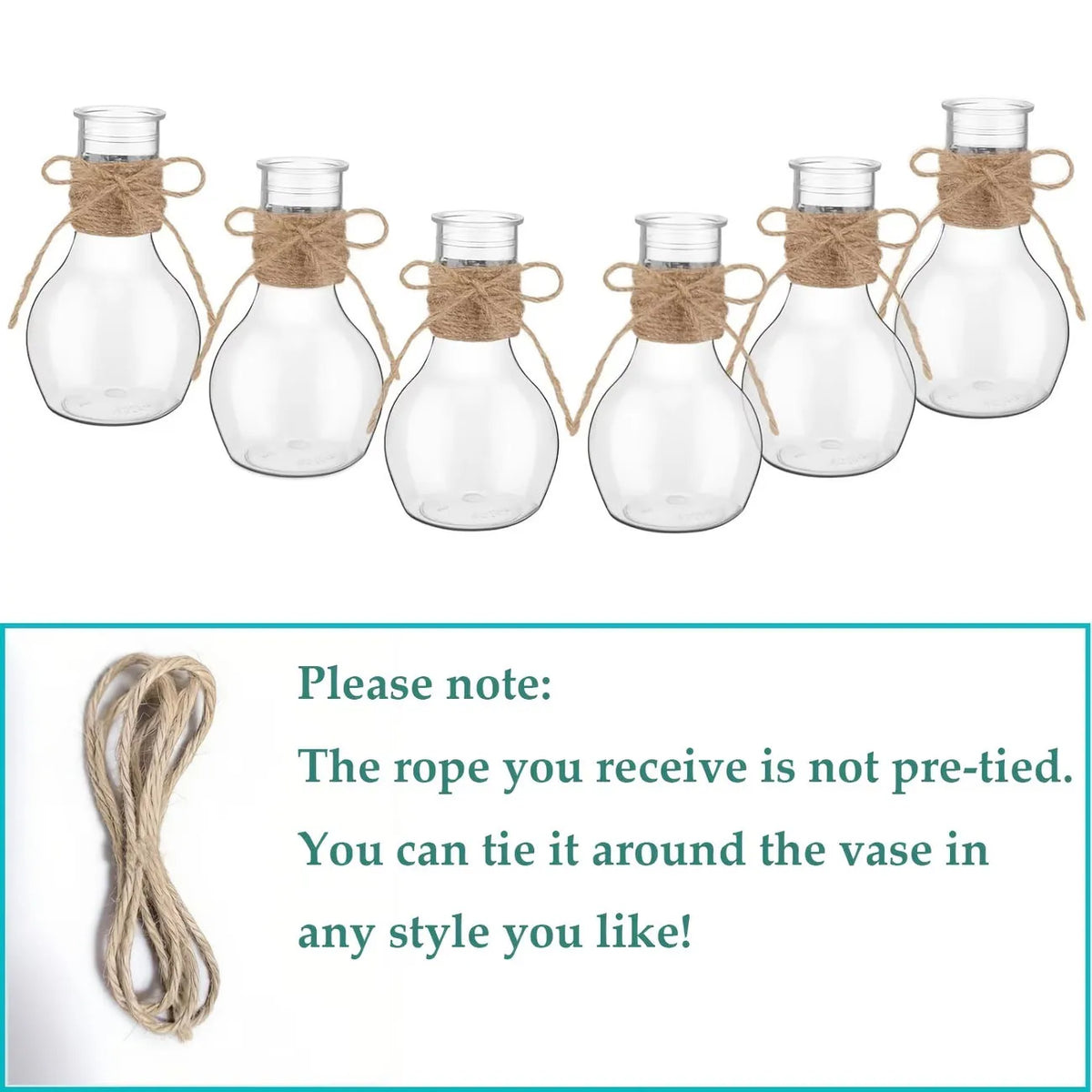 Vase Tube Transparent Mariage