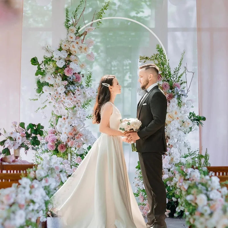 Arche Mariage Métal Blanc 3 Hauteurs