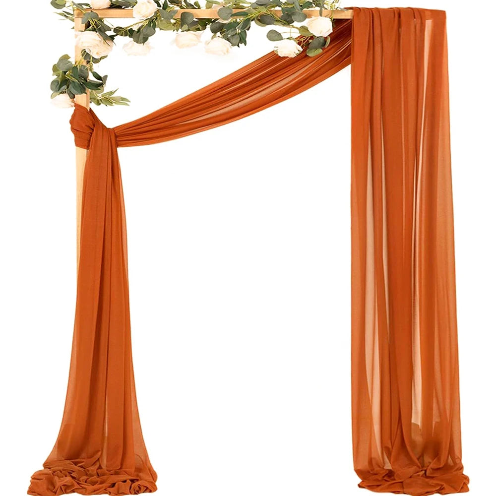 Voilage Arche Mariage Mousseline Fluide