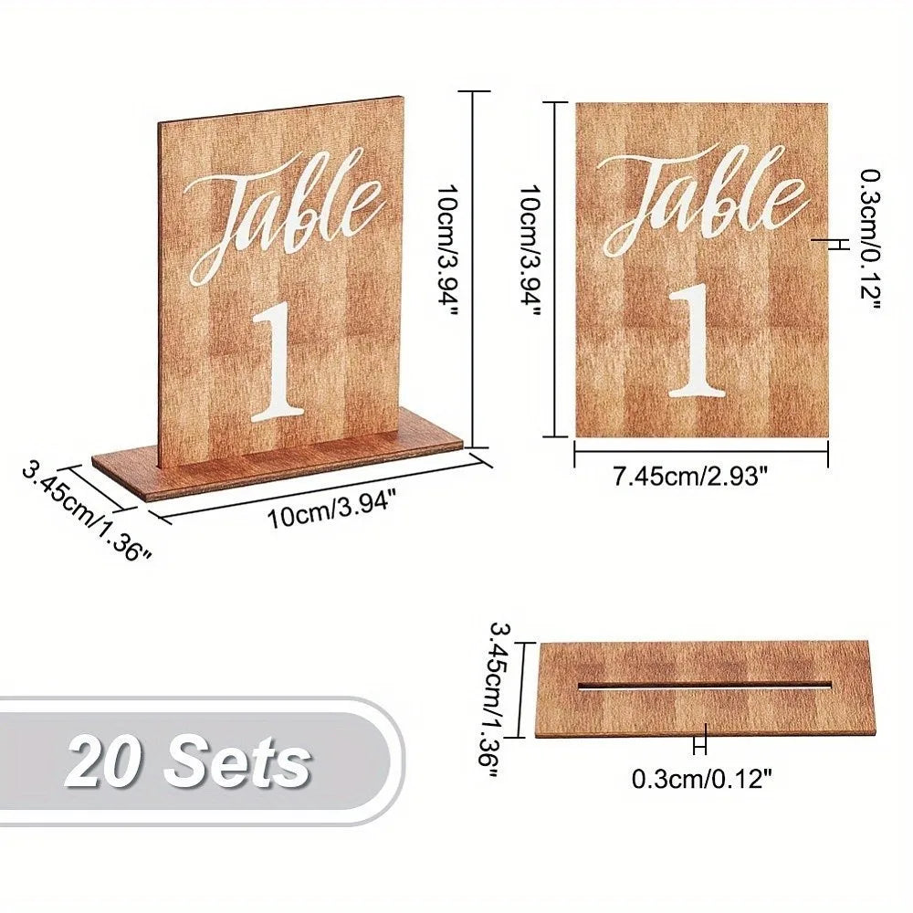 Numéros de Table Mariage Vintage