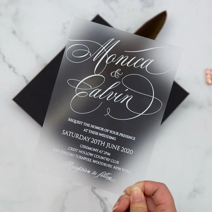 Faire-Part Mariage Givré Floral Personnalisé