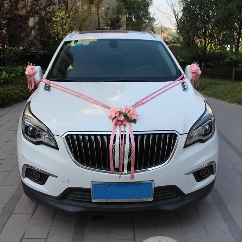 Décoration Voiture Mariage Rubans en V — vue 6