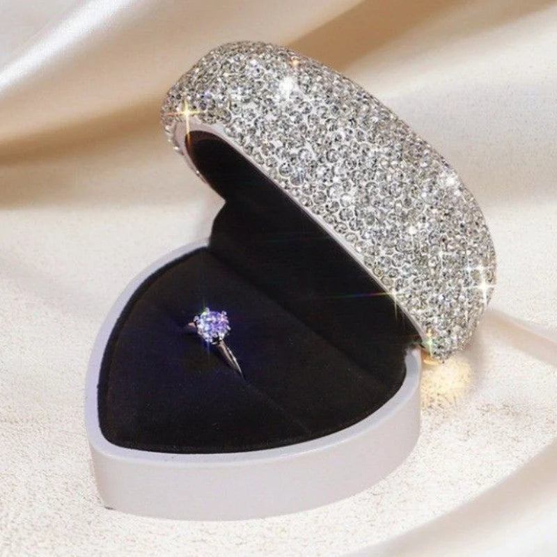 Boîte Alliance Cœur LED Diamant