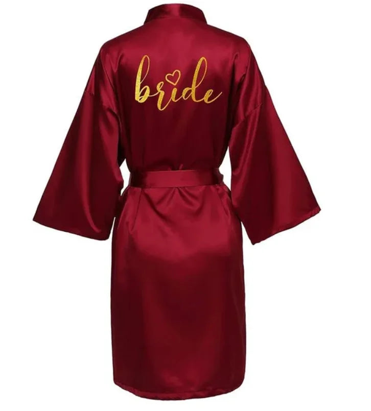 Kimono Satin Lettres Dorées