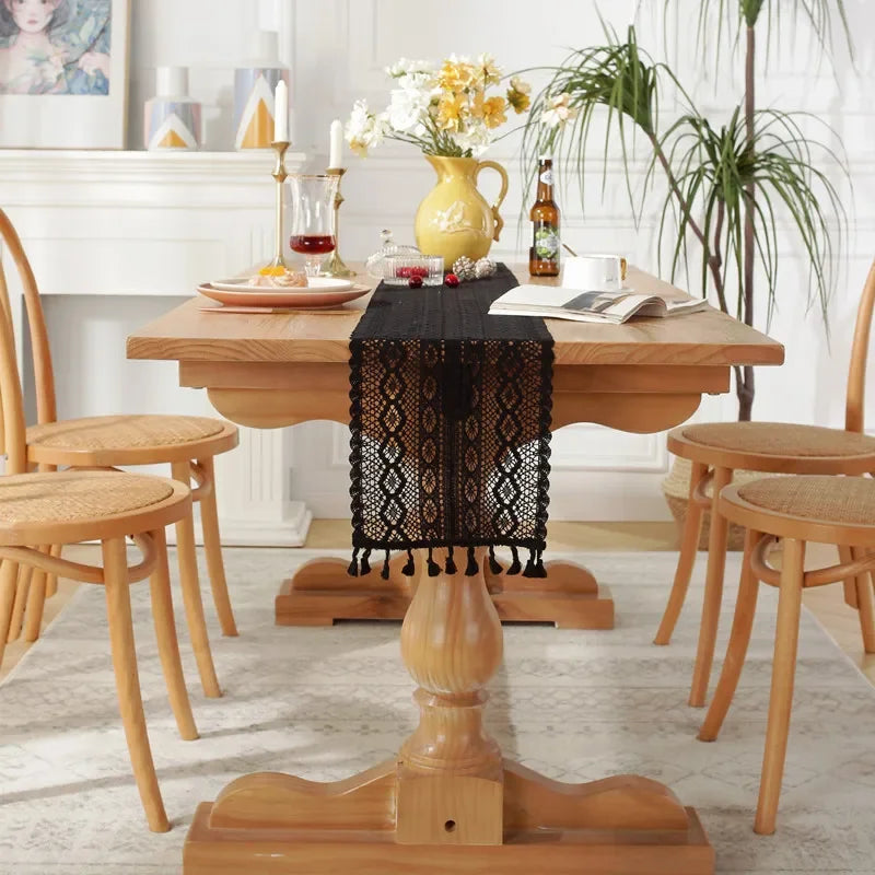 Chemin de Table Crochet Franges