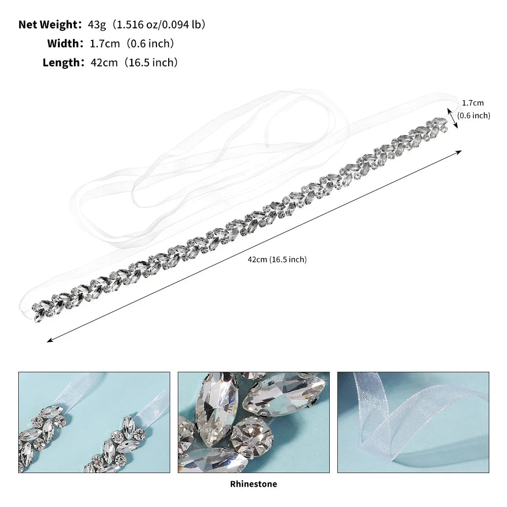 Ceinture strass pour robe de mariée — vue 6
