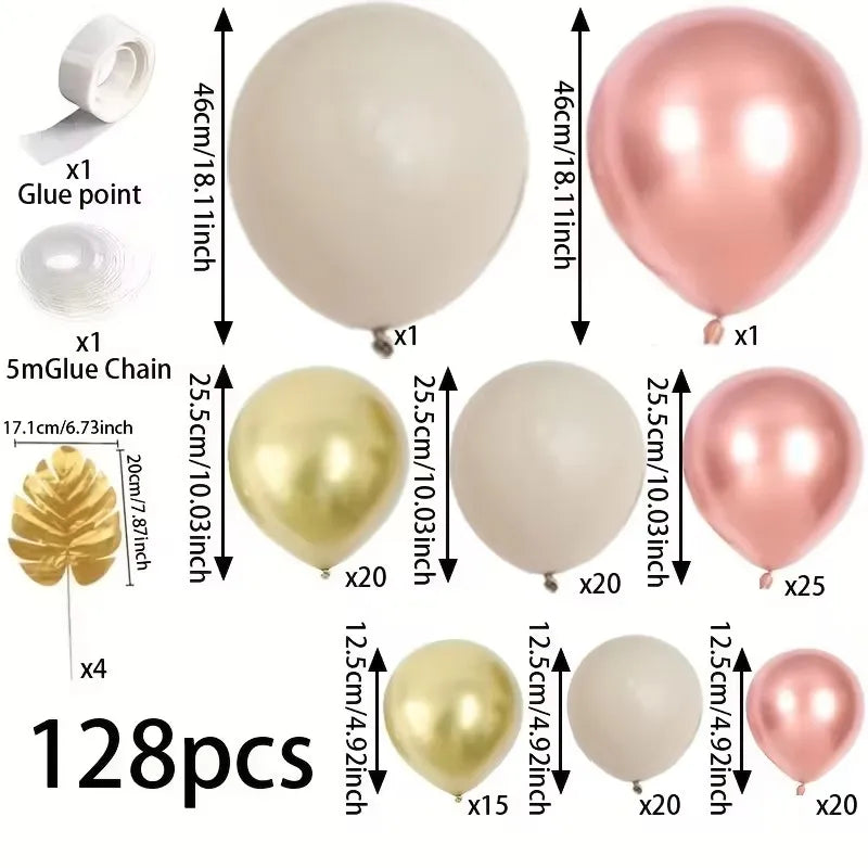 Arche Ballon Mariage Rose Doré
