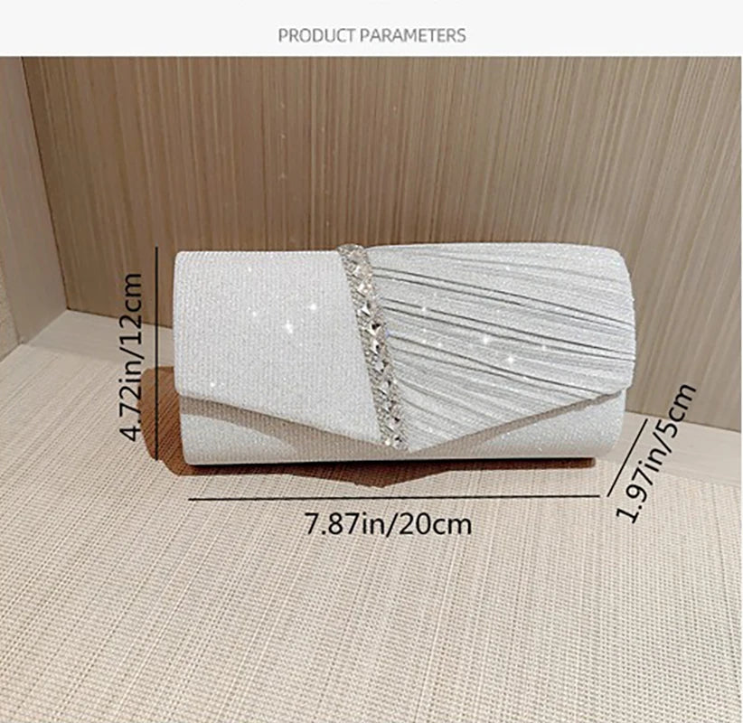 Pochette de mariage à nœud strassé — vue 5