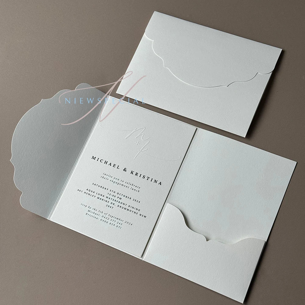 Pochette Carton Faire-Part Mariage Vierge
