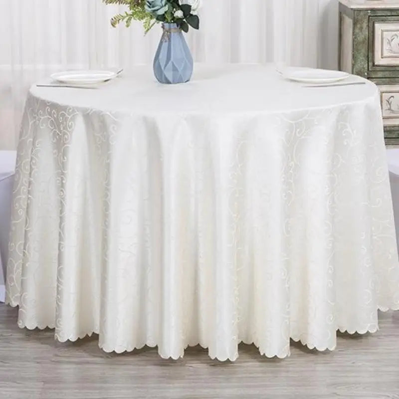 Nappe Ronde Jacquard Damassé Mariage