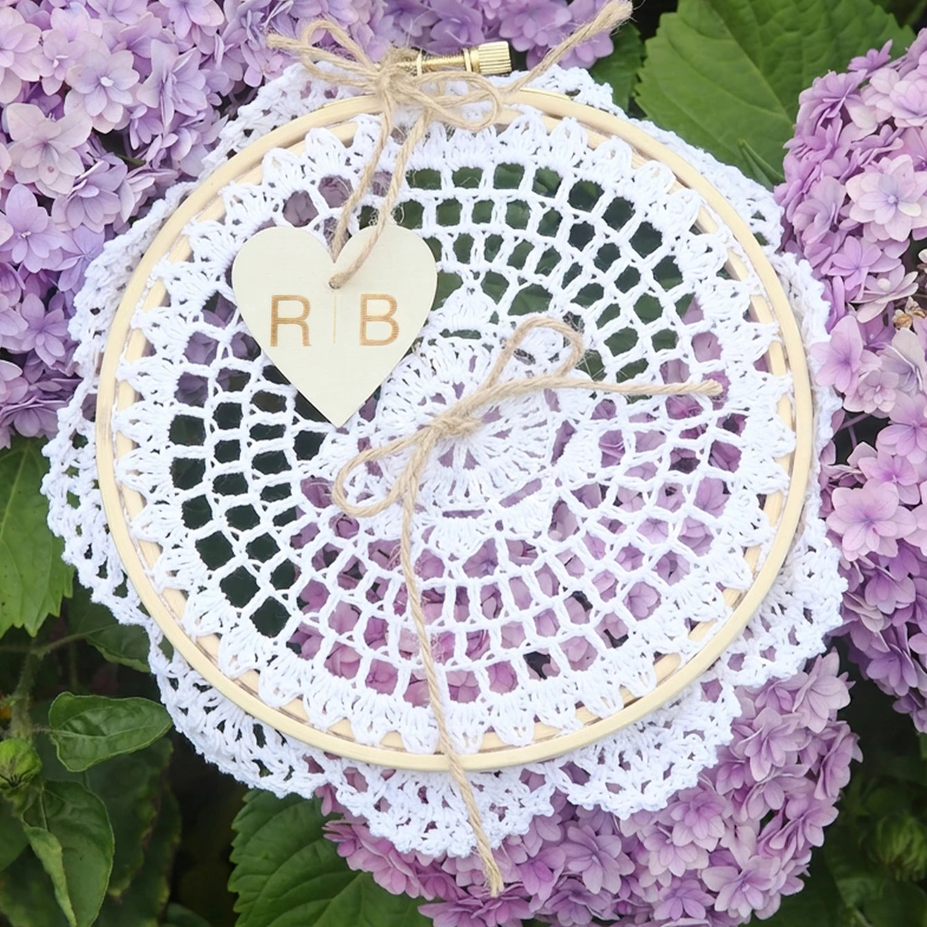 Porte alliance crochet initiales personnalisé