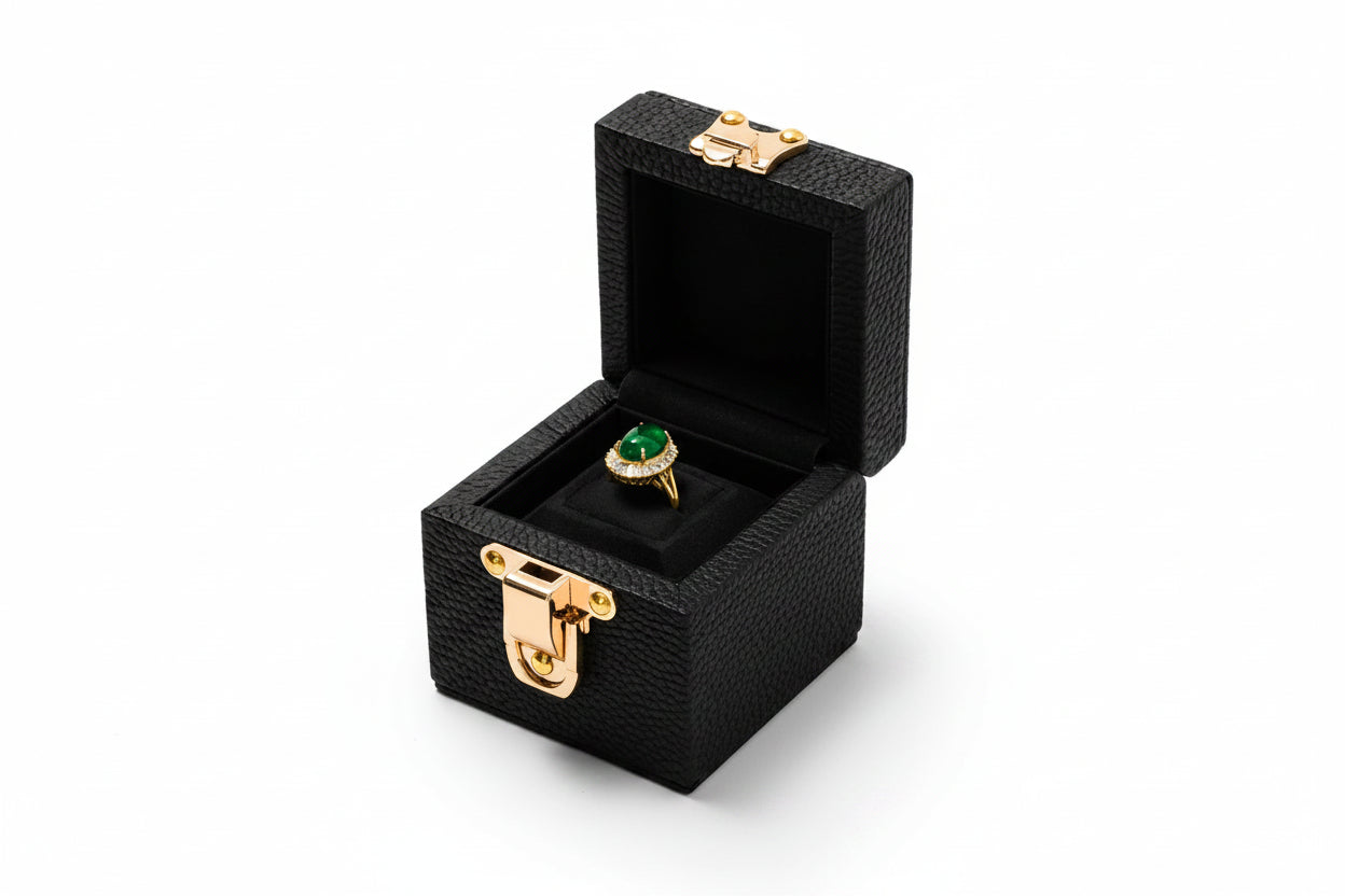 Boîte Alliance Cuir Luxe Doré