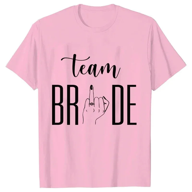 T-shirt EVJF Team Bride Doigt Bagué