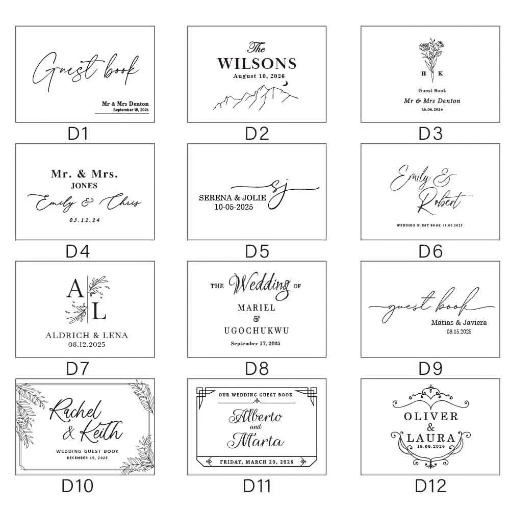 Livre d'Or Mariage Personnalisé Doré