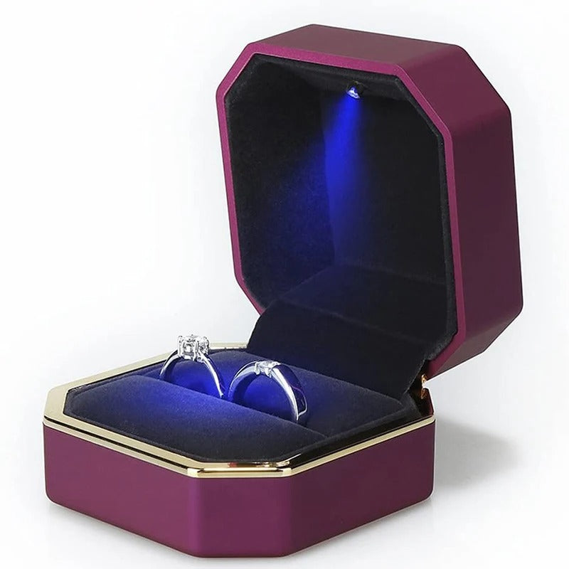 Boite bague mariage led