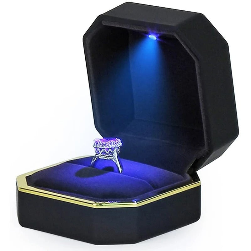 Boite bague mariage led