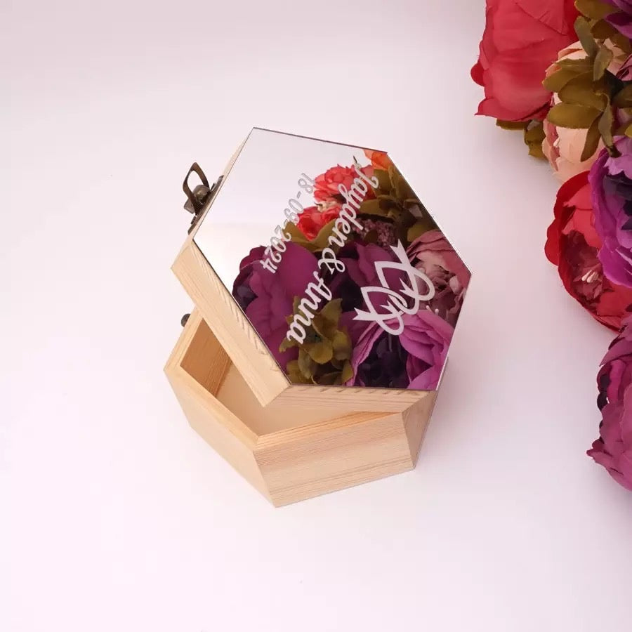 Porte alliance bois miroir