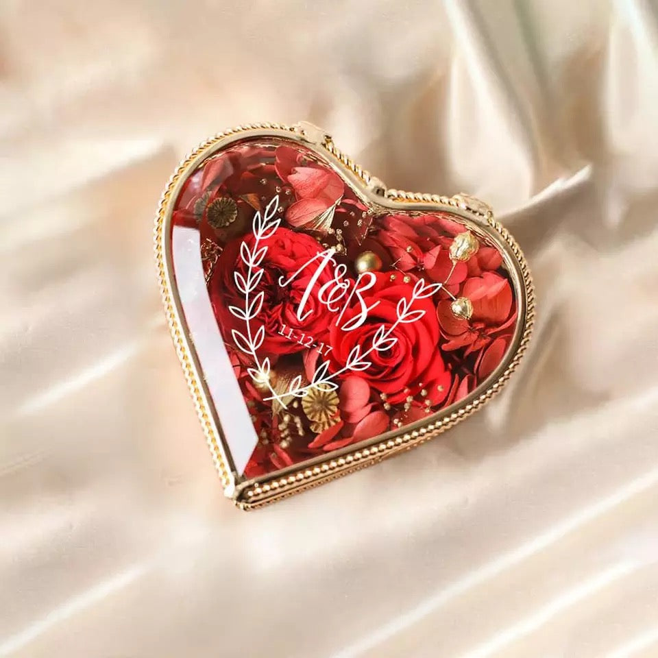 Porte alliance coeur verre
