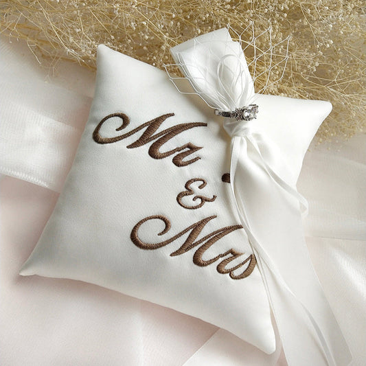 Coussin d'alliance monsieur madame pour cérémonie de mariage