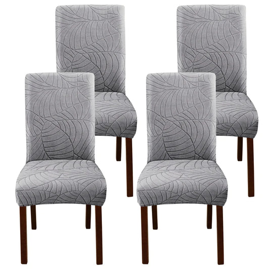 Housse de chaise de mariage extensible en jacquard blanc sur une chaise de reception