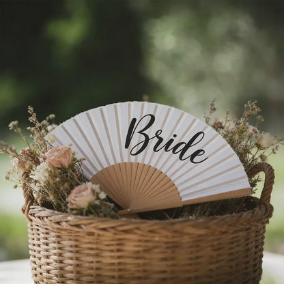 Éventail mariage blanc pour la mariée