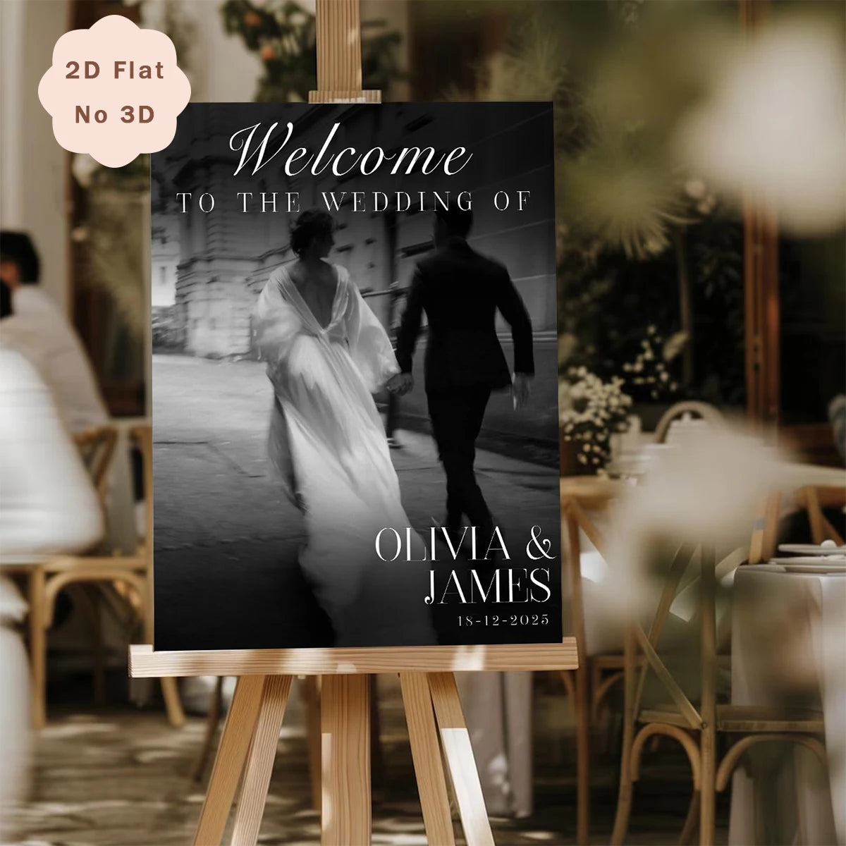 Panneau Bienvenue Mariage Personnalisé avec Photo