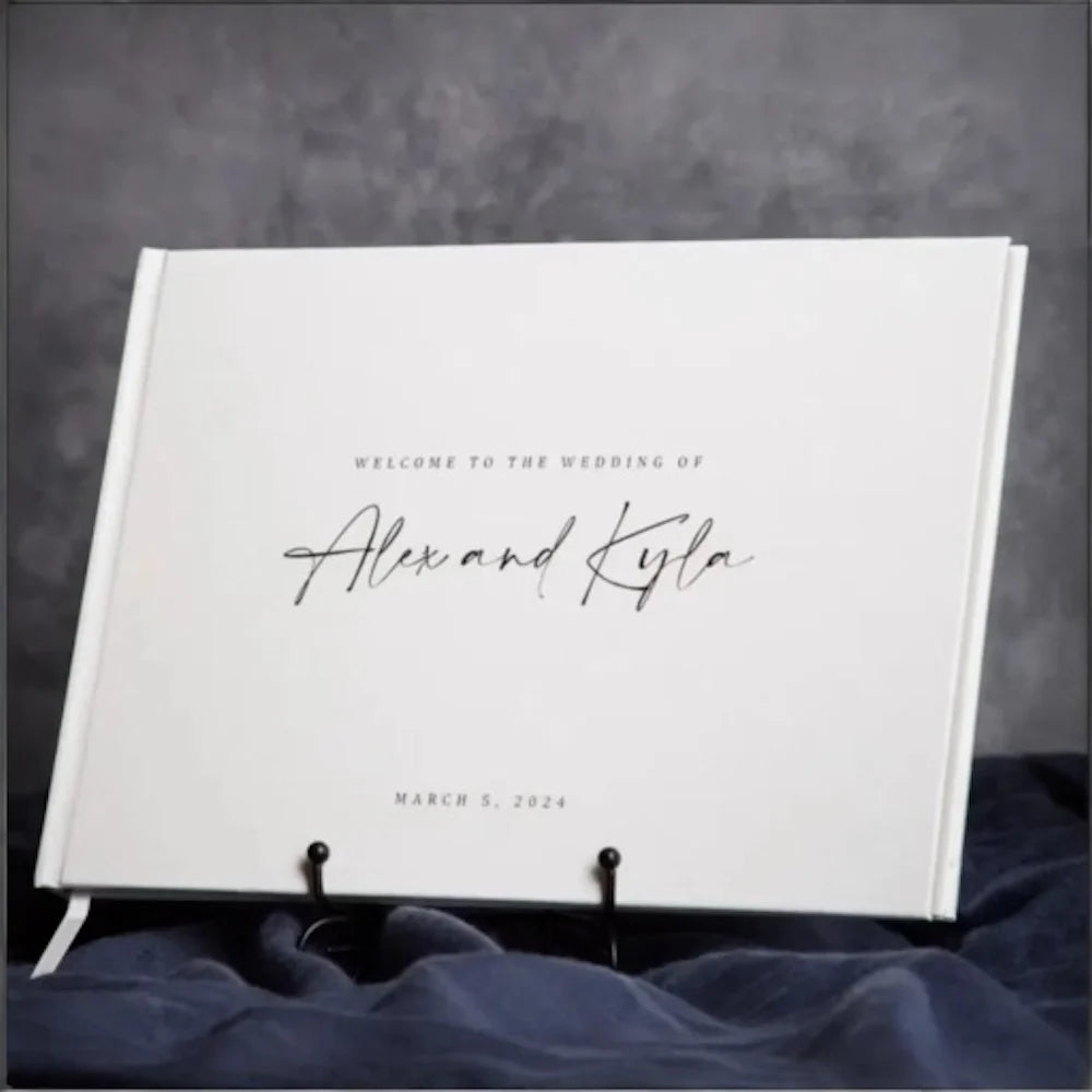 Livre d'or mariage personnalisé couverture rigide