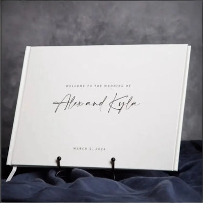 Livre d'or mariage personnalisé couverture rigide