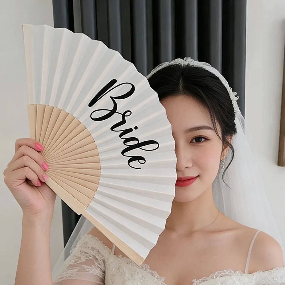 Éventail mariage blanc pour la mariée