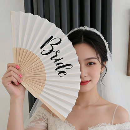 Éventail mariage blanc pour la mariée