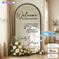 Sticker Panneau Bienvenue Mariage Personnalisé Miroir