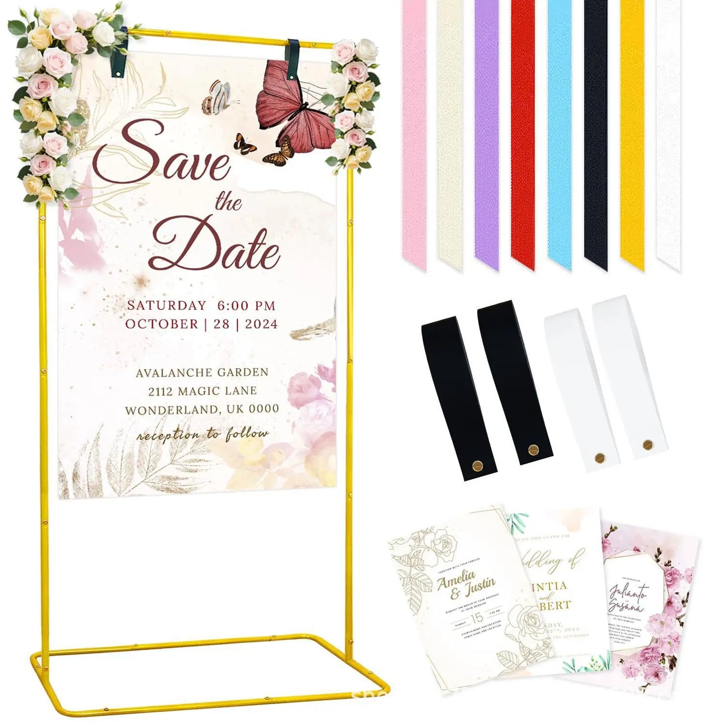 Support Plan de Table Mariage Métal 180 cm