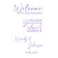 Sticker Panneau Bienvenue Mariage Personnalisé Miroir