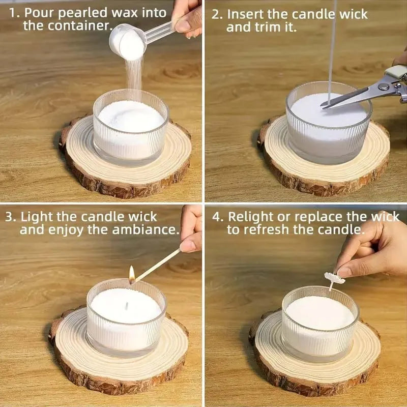 Kit bougie cire perlée 20 mèches — vue 4