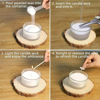 Kit bougie cire perlée 20 mèches — vue 4