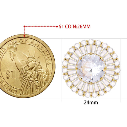 Bouton de manchette mariage luxe doré — vue 4