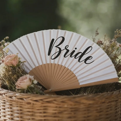 Éventail mariage blanc pour la mariée