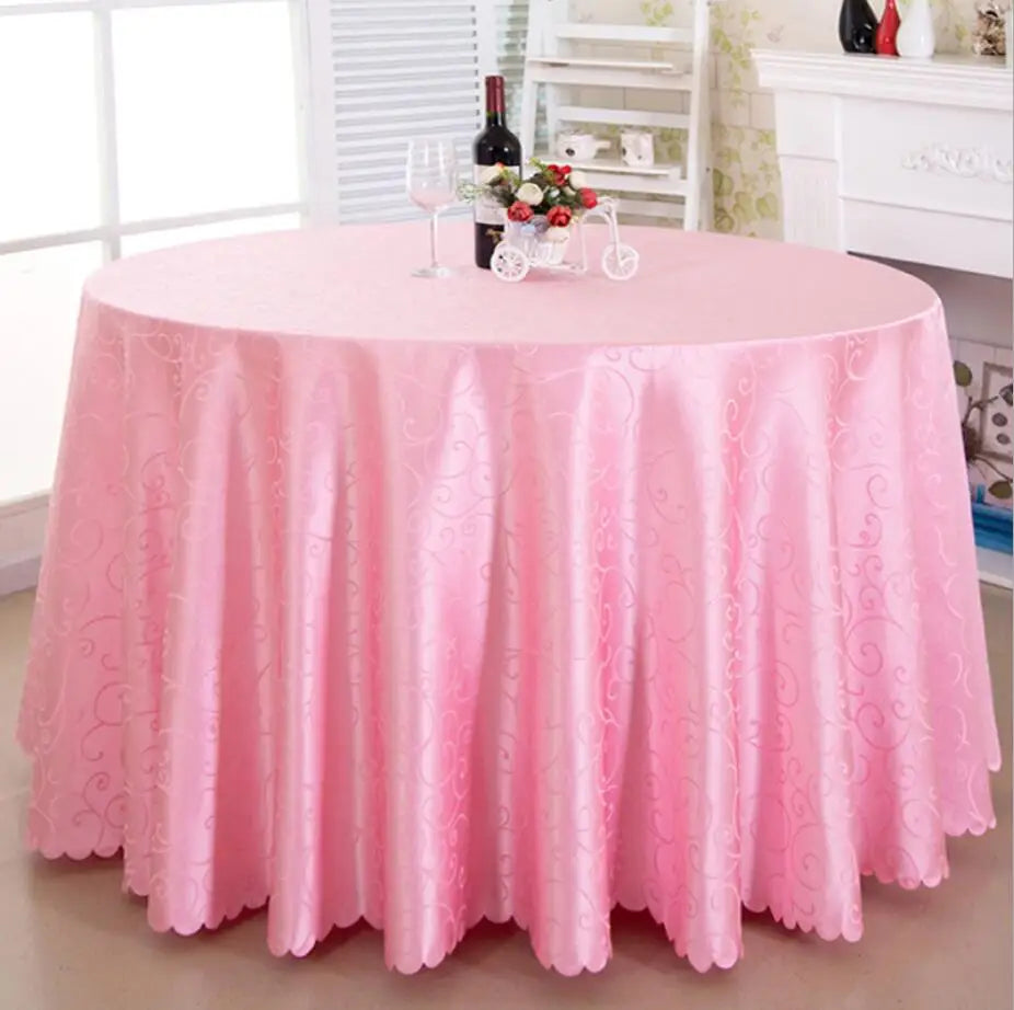Nappe Ronde Jacquard Damassé Mariage