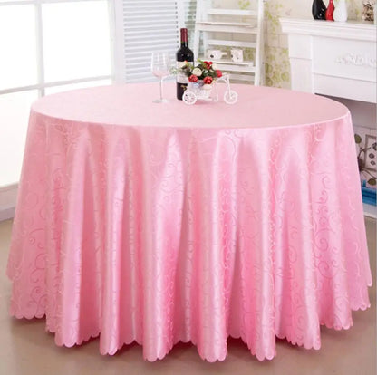 Nappe Ronde Jacquard Damassé Mariage