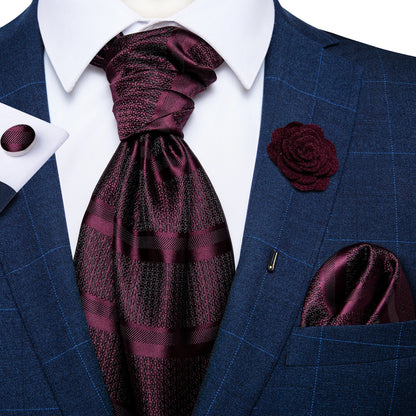 Cravate mariage lavallière cachemire et pochette — vue 20