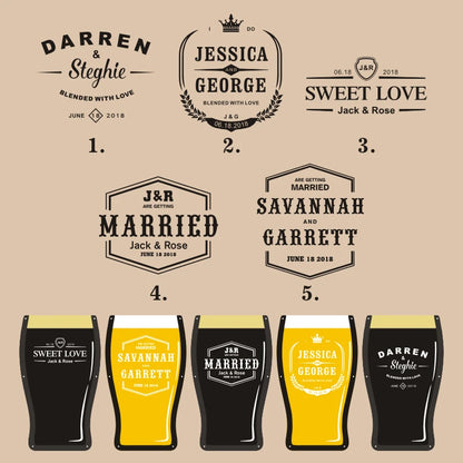 Livre d'or mariage original verre à bière