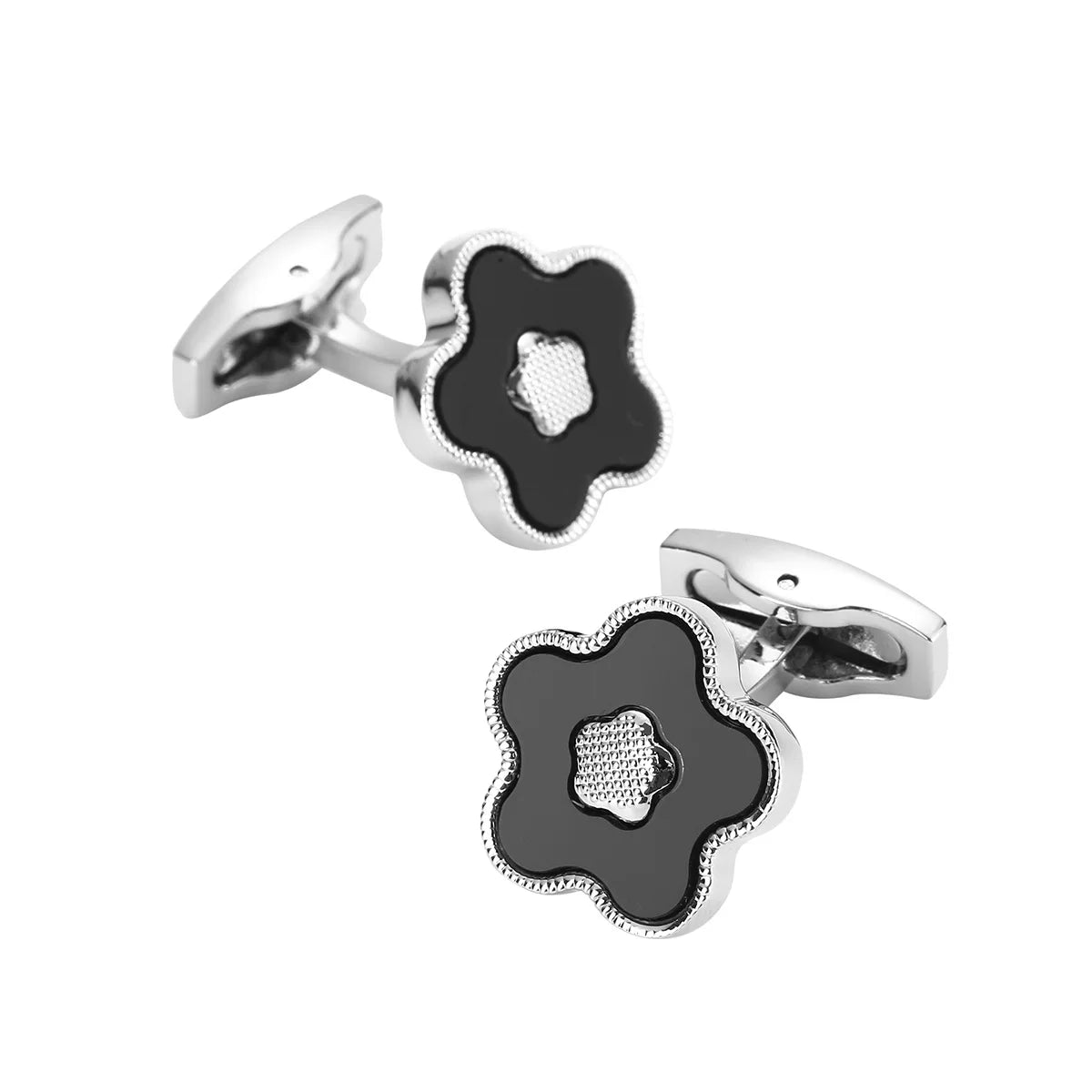 Boutons de manchette mariage motif floral — vue 8