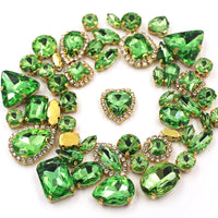 Strass à coudre robe de mariée 50 pièces — Vert Clair