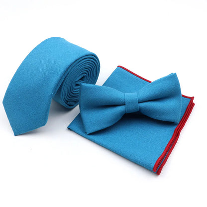 Cravate Mariage Lin et Nœud Papillon — vue 18