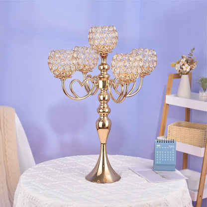 Candélabre Cristal 5 Bras Mariage
